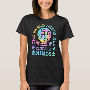 SPED The World Needs All Kinds Of Minds Autism Awa T-Shirt