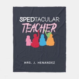 Spedtacular Teacher Special Education Personalised Fleece Blanket
