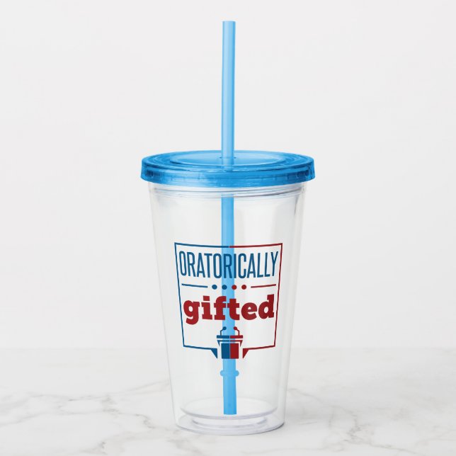 Speech and Debate Oratorically Gifted Acrylic Tumbler (Front)