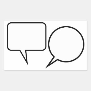 Speech Balloons Rectangular Sticker