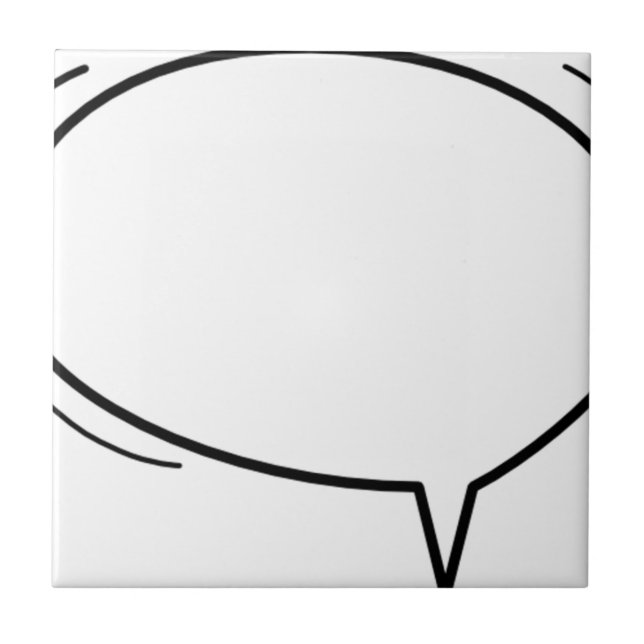 Speech Bubble - add your own text! Tile (Front)