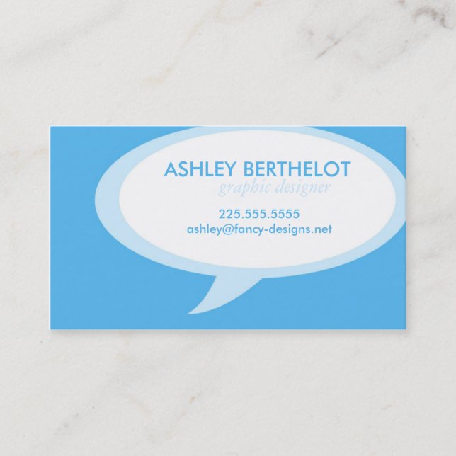 Speech Bubble Business Card (Front)