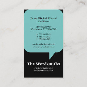 Speech Bubble Business Card