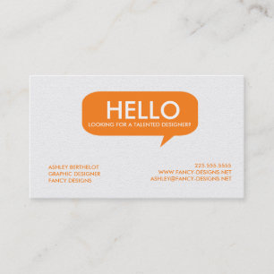 Speech Bubble Business Card
