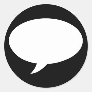 Speech Bubble Classic Round Sticker