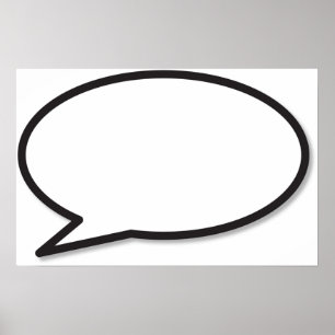 Speech Bubble Comic Book Modern Art Pop Culture Gr Poster
