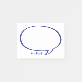 Speech Bubble Comic Personalized Post-it Notes