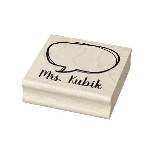 Speech Bubble Custom Teacher Stamp