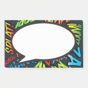 Speech Bubble Fun Colourful Comic Book Post-it Notes