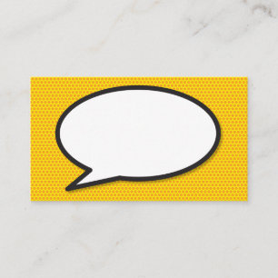 Speech Bubble Fun Retro Comic Book Business Card