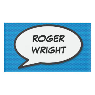 Speech Bubble Fun Retro Comic Book Name Tag