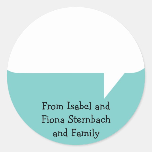 Speech Bubble Gift Sticker (Front)