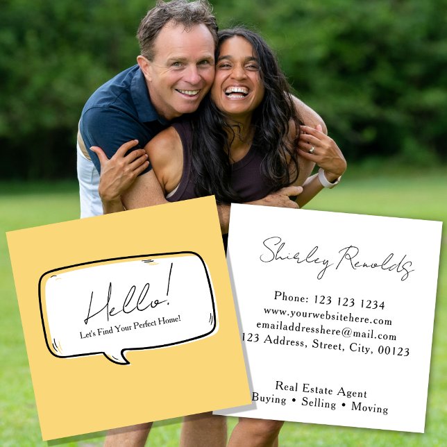 Speech Bubble Real Estate Business Card | Modern  (Creator Uploaded)