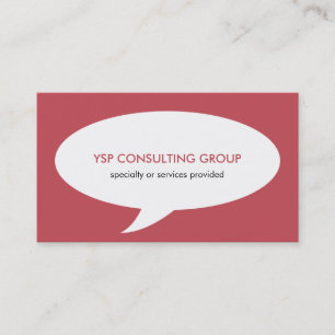 Speech bubble red creative network professional business card