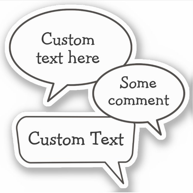 Speech Bubble Stickers (Front)