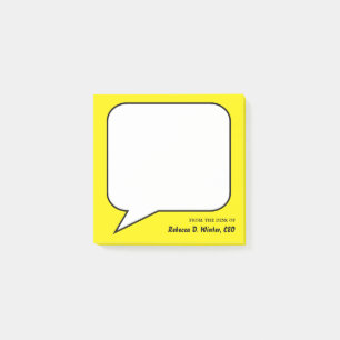 Speech Bubble Your Name Template Post-it Notes