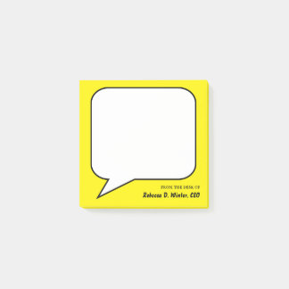 Speech Bubble Your Name Template Post-it Notes