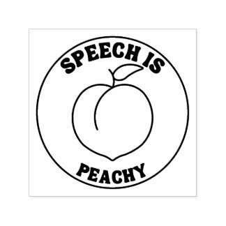 Speech is Peachy Stamp