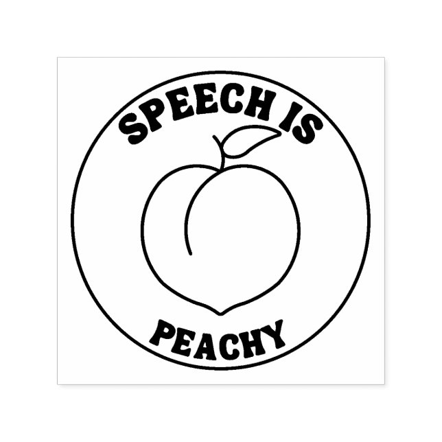 Speech is Peachy Stamp  (Design)