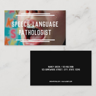 Speech Language Pathologist Business Card