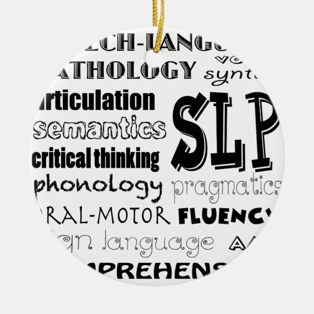 Speech Language Pathologist Ceramic Tree Decoration (Front)