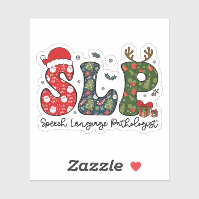 Speech Language Pathologist Christmas SLP Xmas (Sheet)