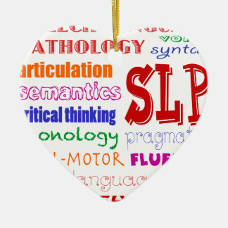 Speech Language Pathologist Colourful Fun Font Ceramic Tree Decoration