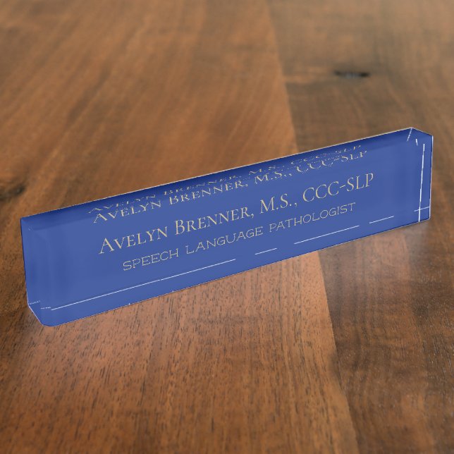 Speech language pathologist desk name plate (Side)