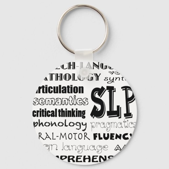 Speech Language Pathologist Key Ring (Front)