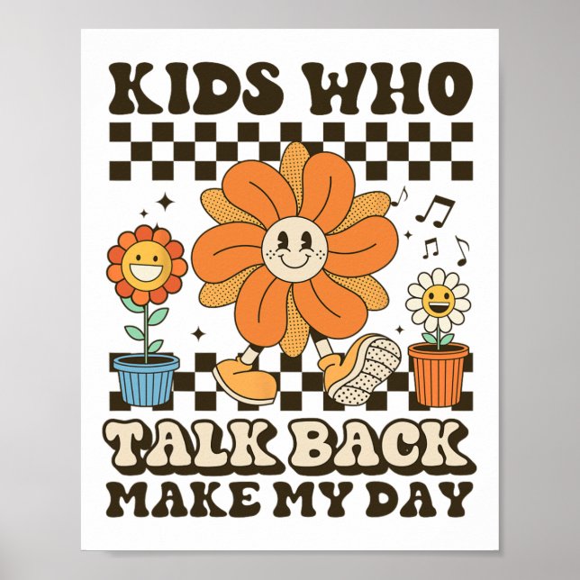 Speech Language Pathologist Kids Who Talk Byck Mak Poster (Front)