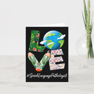 Speech Language Pathologist Love Earth Day Save Th Card