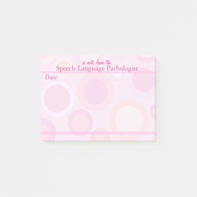 Speech-Language Pathologist Pastel Sticky Notes (Front)