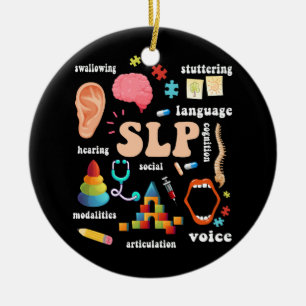 Speech Language Pathologist Pathology Speech Thera Ceramic Tree Decoration