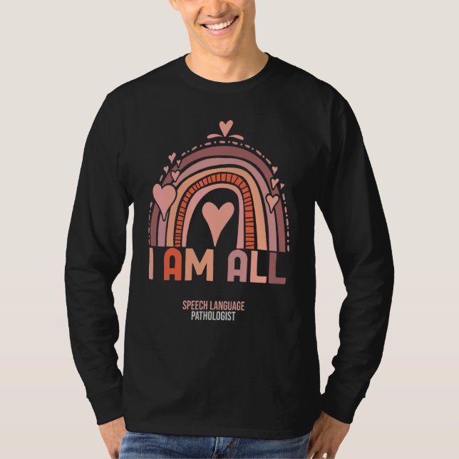 Speech Language Pathologist Rainbow Assistant Ther T-Shirt (Front)
