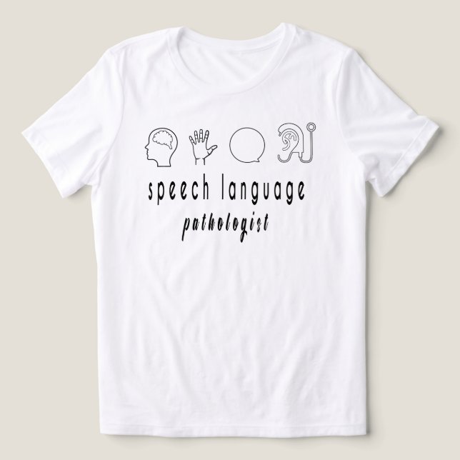 Speech Language Pathologist Shirt, Speech Therapis Tri-Blend Shirt (Design Front)