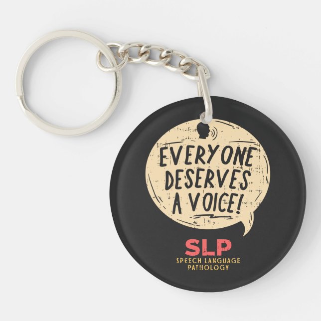 Speech Language Pathologist SLP Key Ring (Front)