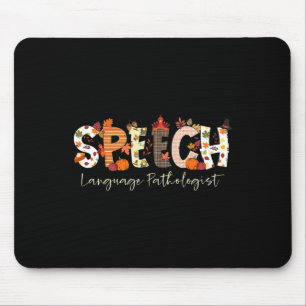 Speech Language Pathologist Slp Pumpkin Fall Thank Mouse Mat