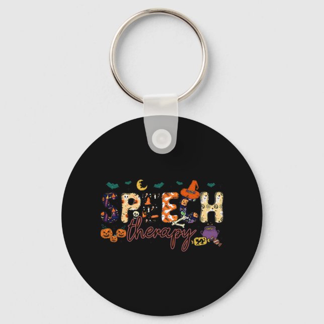 Speech Language Pathologist Speech Therapist Hallo Key Ring (Front)