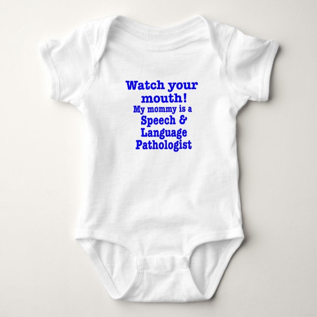 Speech language pathologist therapist baby bodysuit (Front)