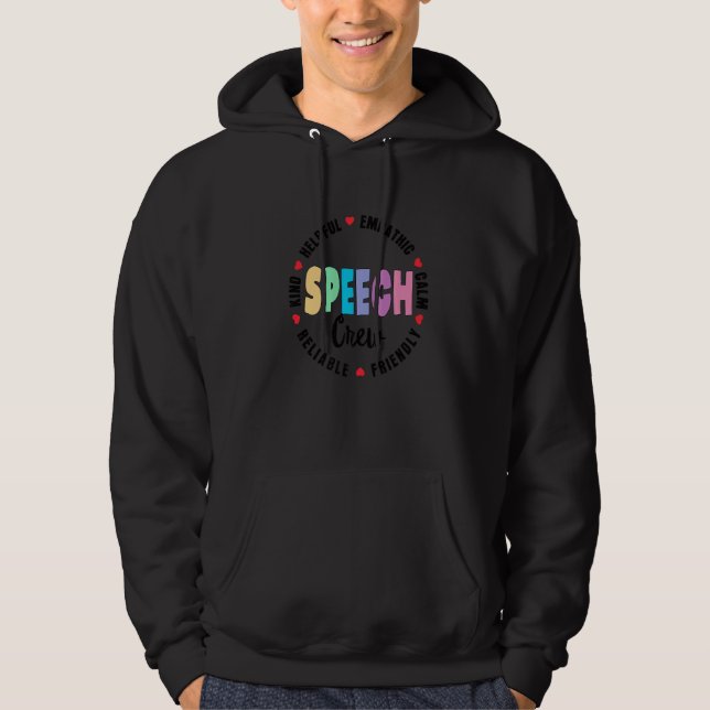 Speech Language Pathologist Therapy SLP SQUAD or S Hoodie (Front)