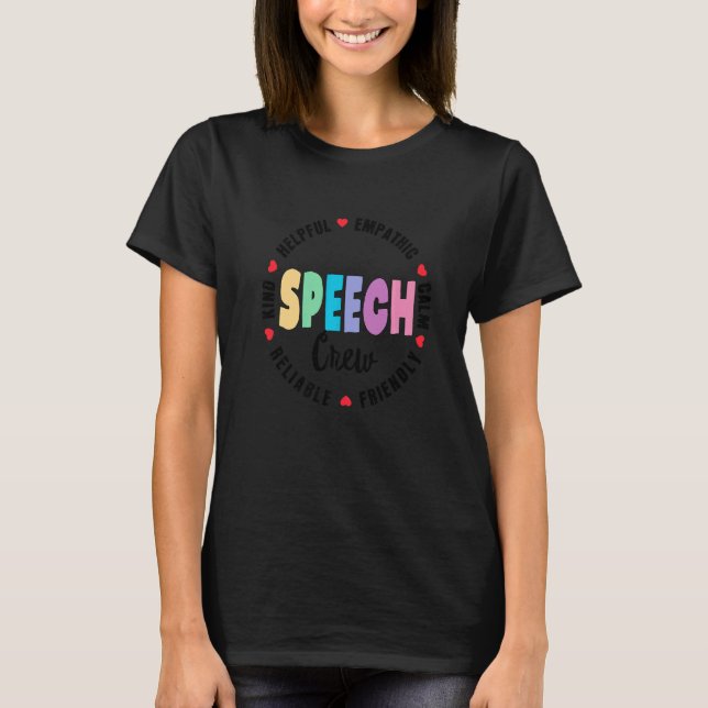 Speech Language Pathologist Therapy SLP SQUAD or S T-Shirt (Front)