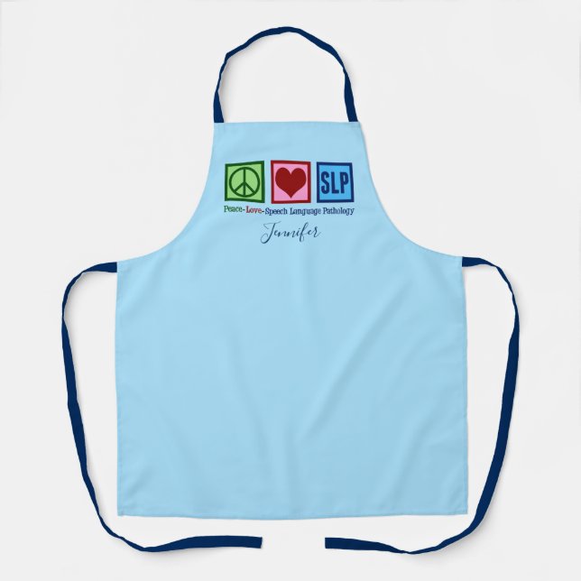 Speech Language Pathology All-Over Print Apron (Front)