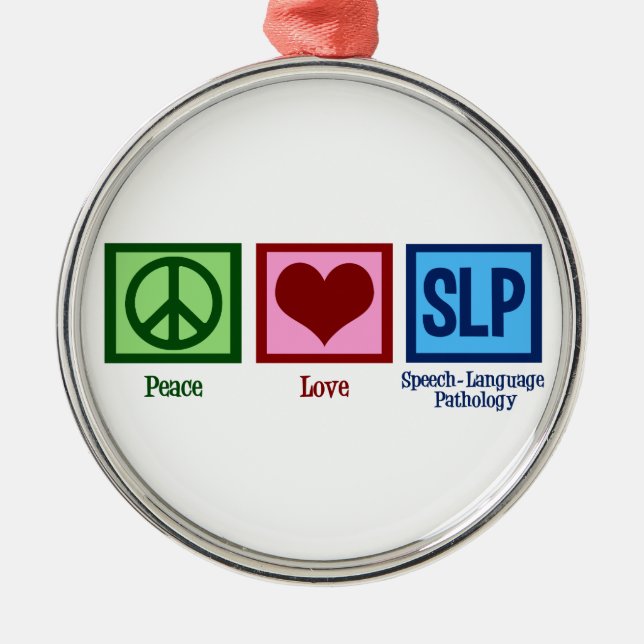 Speech Language Pathology Metal Tree Decoration (Front)