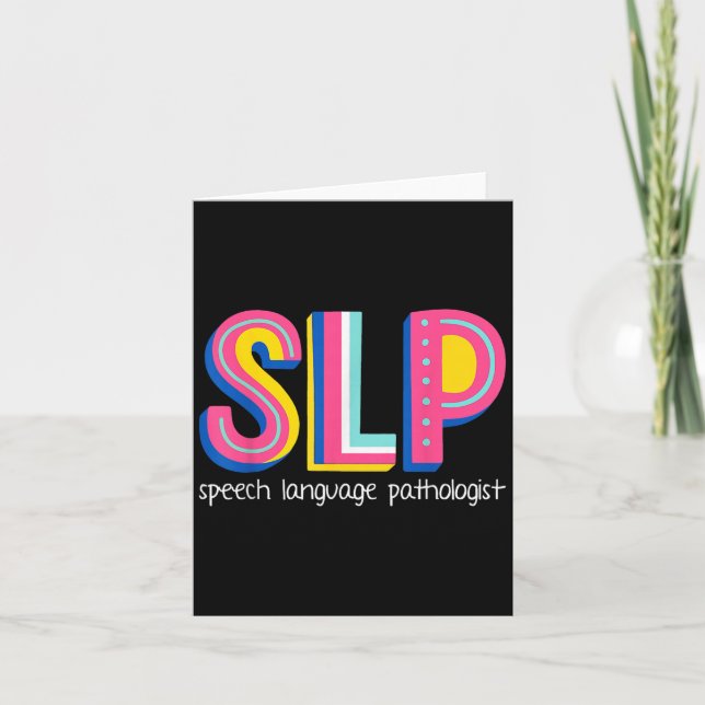 Speech Language Therapist Pathologist Pathology Th Card (Front)