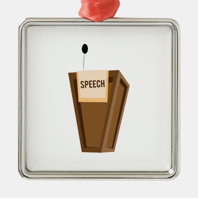 Speech Metal Tree Decoration (Front)