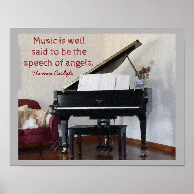 Speech of Angels - Quote Thomas Carlyle - print (Front)
