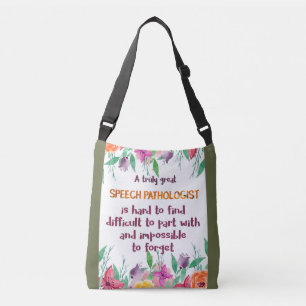 Speech Pathologist Gift School Language Therapist Crossbody Bag