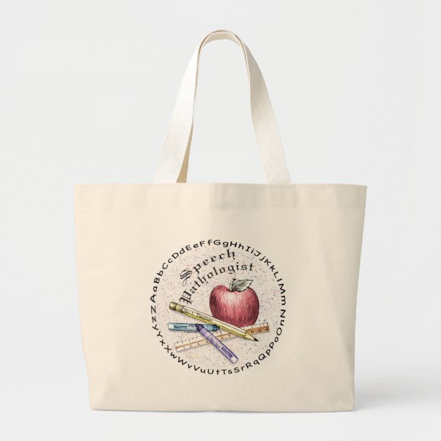 Speech Pathologist Large Tote Bag (Front)