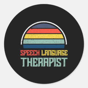 Speech Pathology Therapy Autism Awareness Month Classic Round Sticker