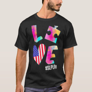 Speech Pathology Therapy Puzzles Autism Awareness T-Shirt